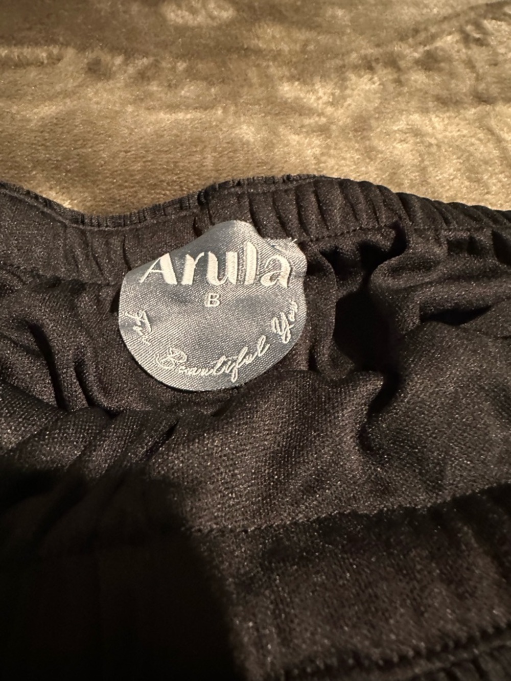 Black Pleated Ruffle Mini Short - Picture 3 of 3